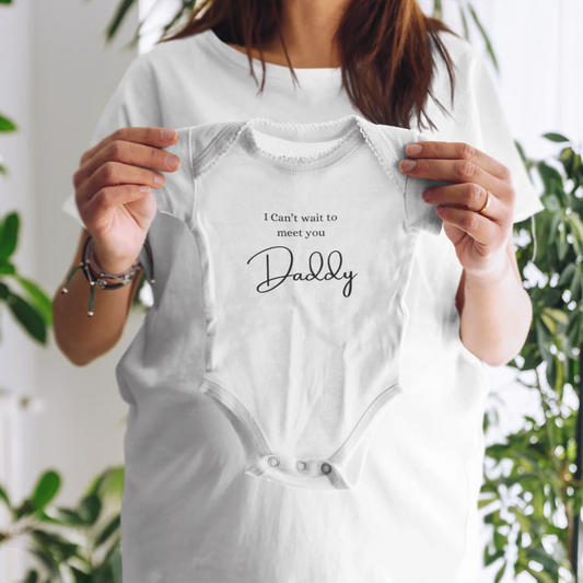 Can't wait to meet you daddy bodysuit