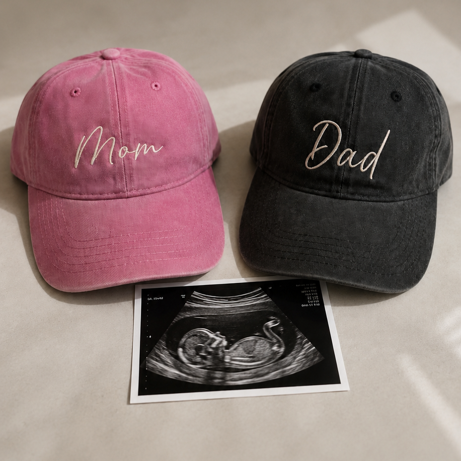 MOM and DAD Embroiderd Caps