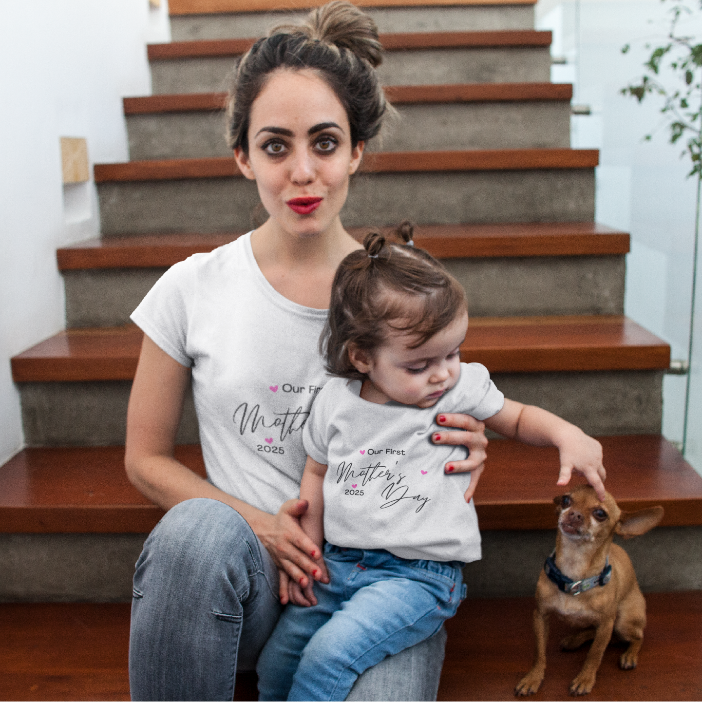 Matching Our First Mother's Day T-shirt/babysuits