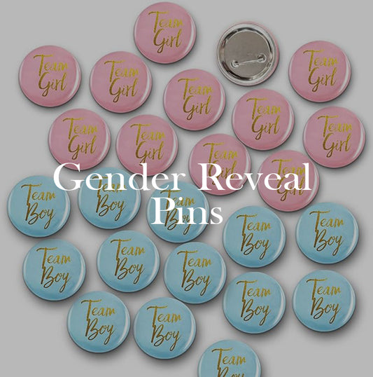 Gender reveal pins