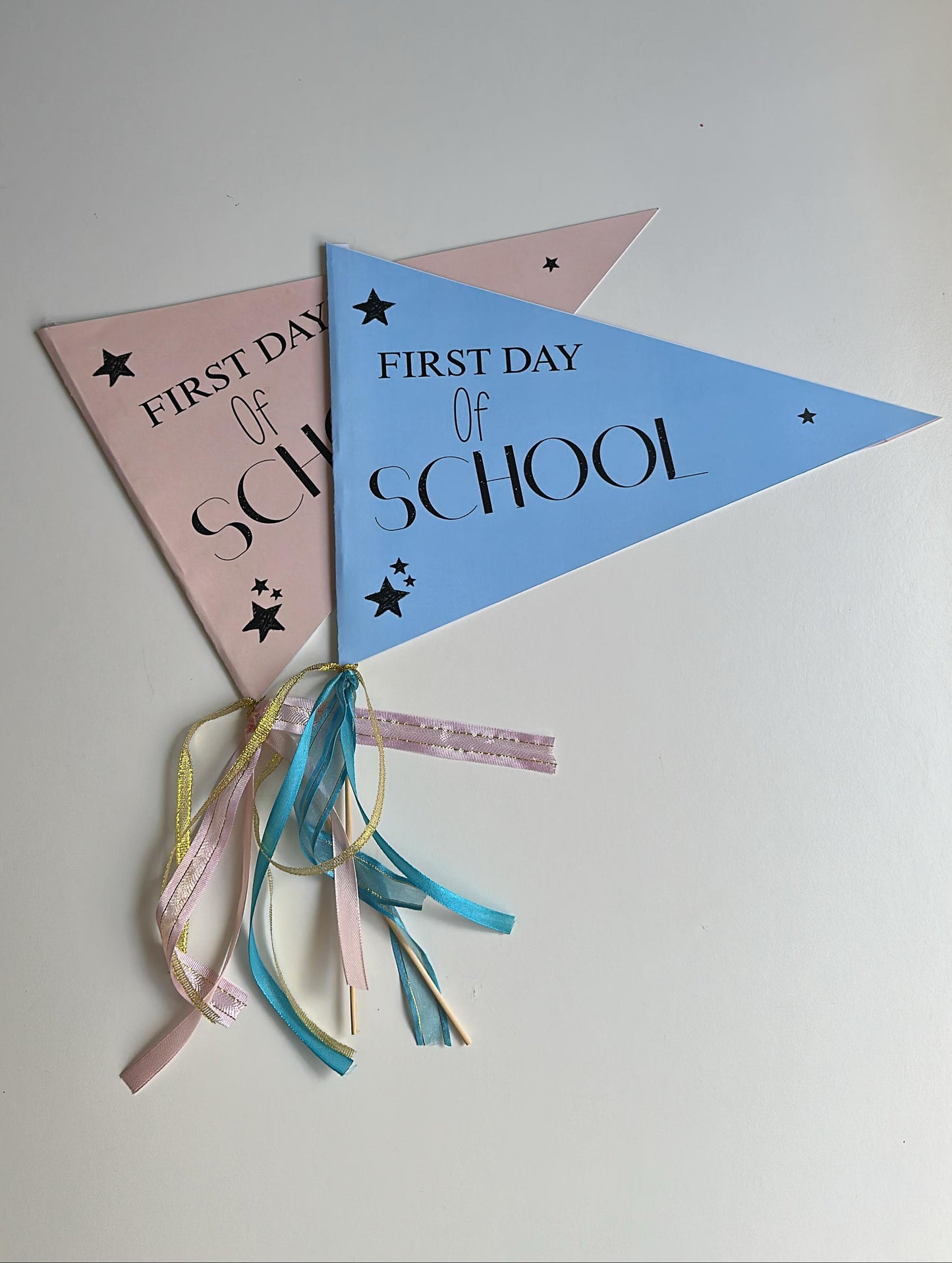 first day of school paper sign and board