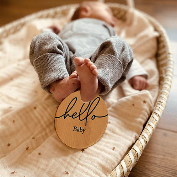 baby wooden milestone cards